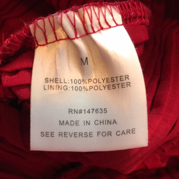 Romeo & Juliet Couture red pleated jumpsuit size M - Picture 8 of 9